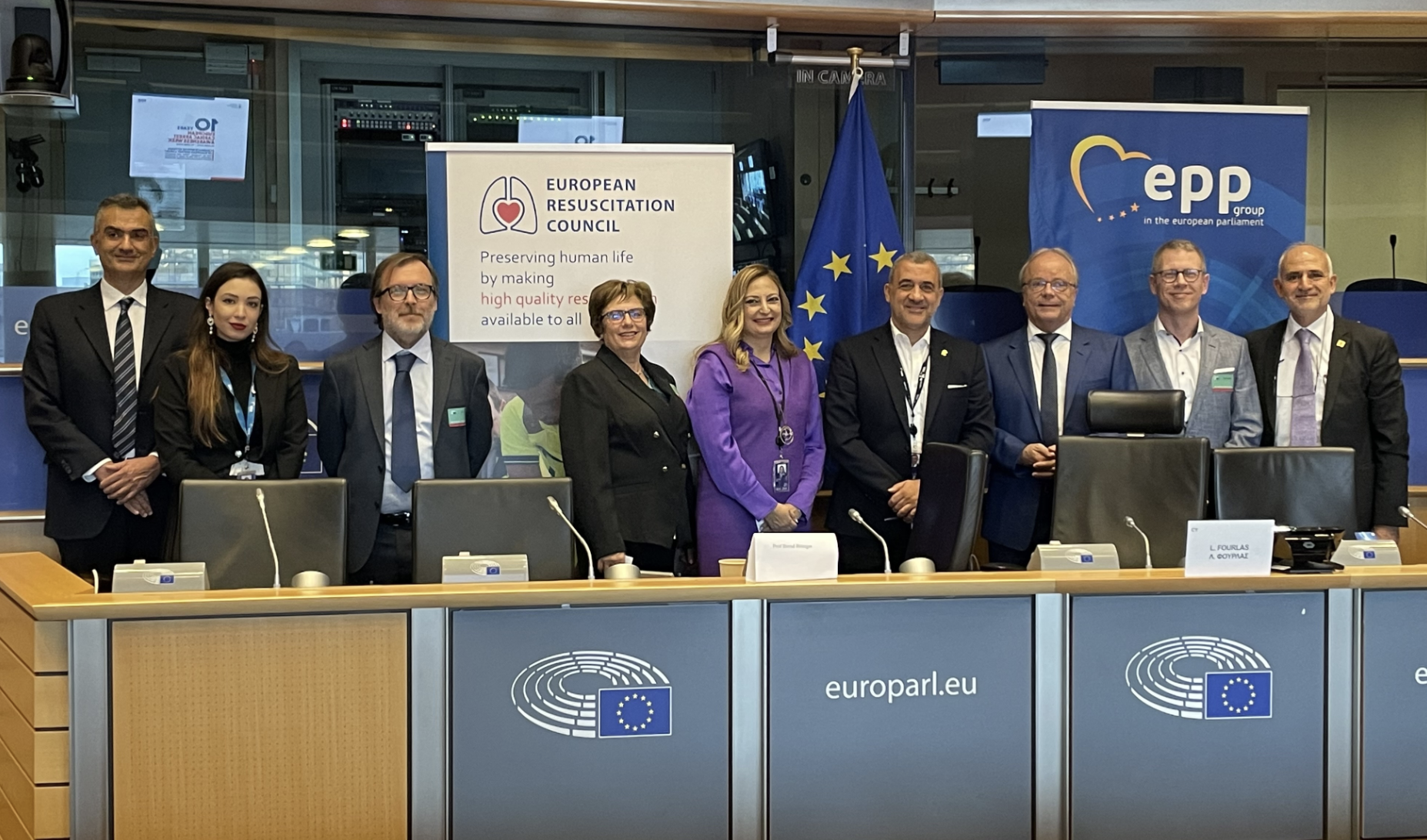 ERC Officials at Brussels Parliament with MEPs