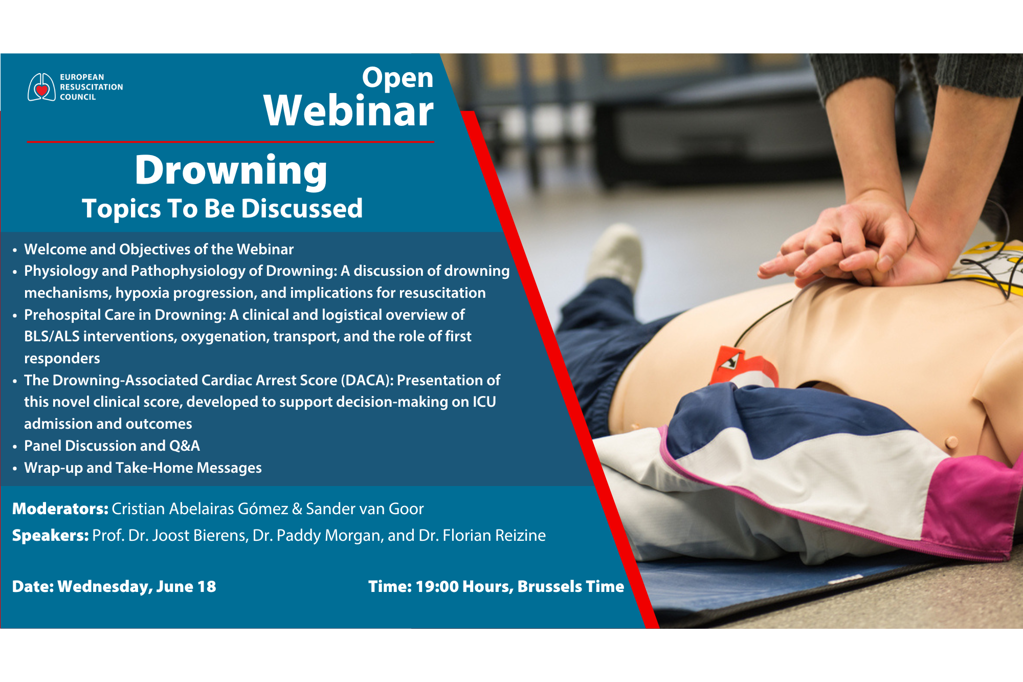 Webinar Image with Resuscitation hand position