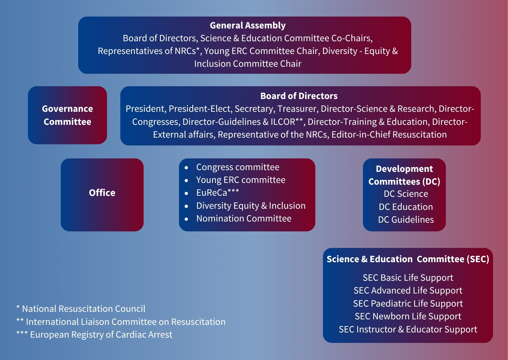 Structure of the Governance of the ERC